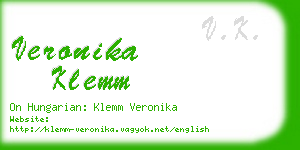 veronika klemm business card